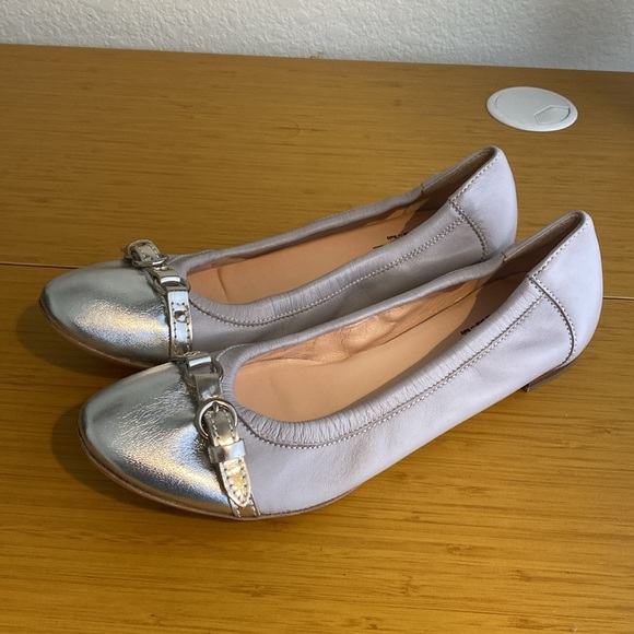 AGL Metallic Silver and Gray "Monika" Ballet Flat - Picture 6 of 10